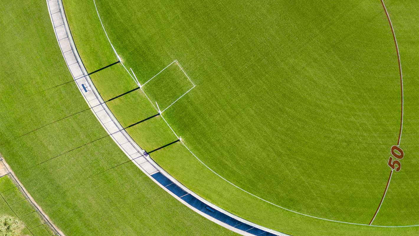 Aerial view of footy oval